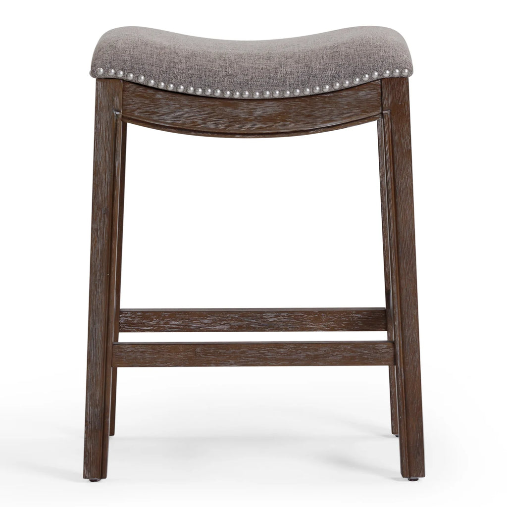 New Ridge Home Goods 26" Saddle Wood Counter Height Stool Weathered Natural