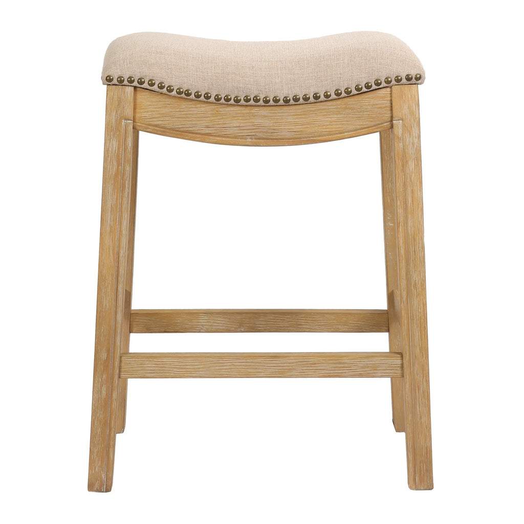 New Ridge Home Goods 26" Saddle Wood Counter Height Stool Weathered Natural