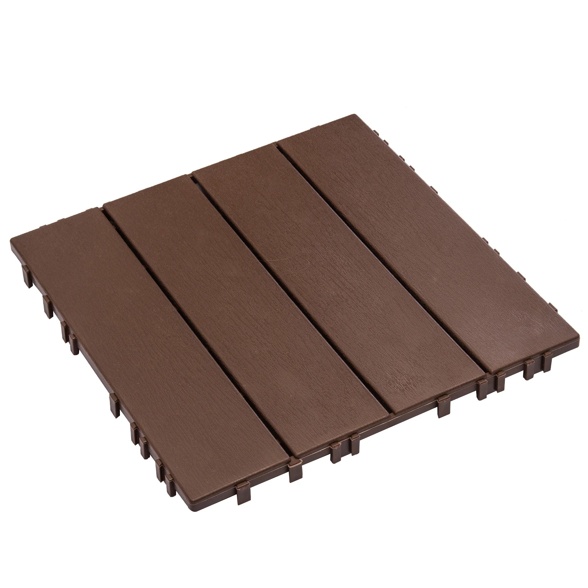 76-Pack Plastic Interlocking Deck Tiles - 68.80 Sq.Ft Outdoor Plastic Flooring Super Durable & Waterproof All-Weather Indoor/Outdoor