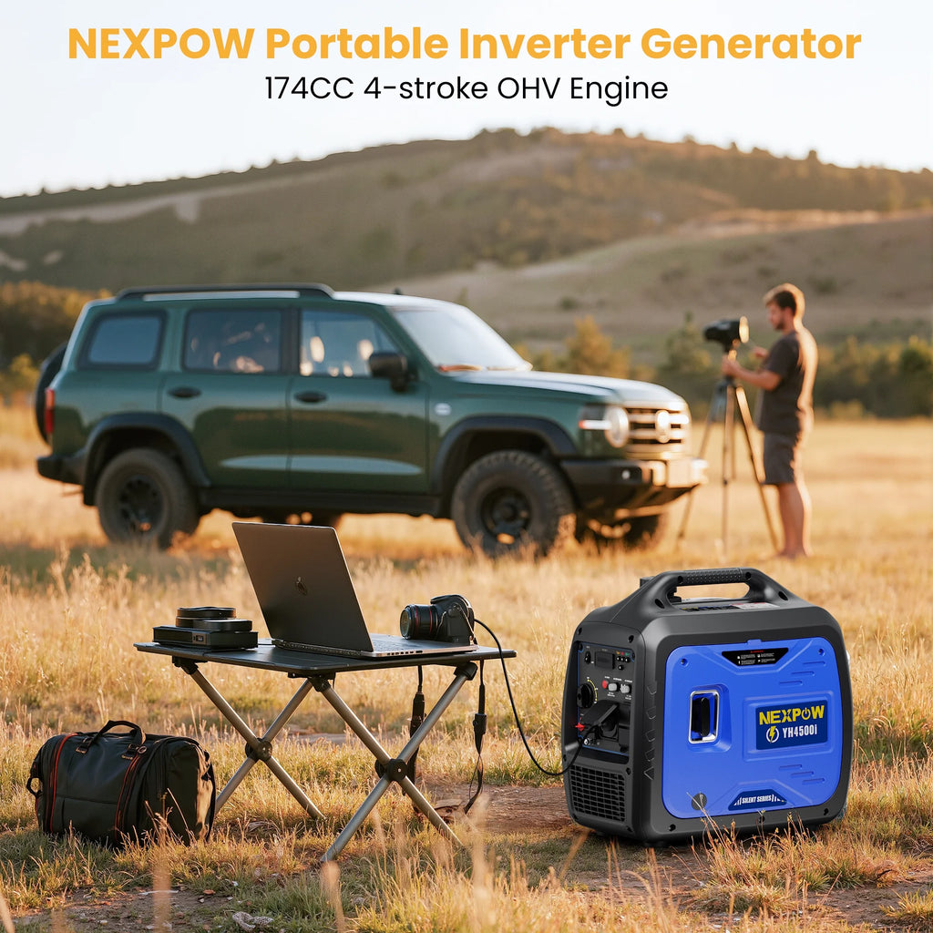 NEXPOW 2250W Portable Inverter Generator, Gasoline Power Quiet Lightweight for Backup Home & Camping, Eco-Mode Feature, Parallel Capability, EPA Compliant