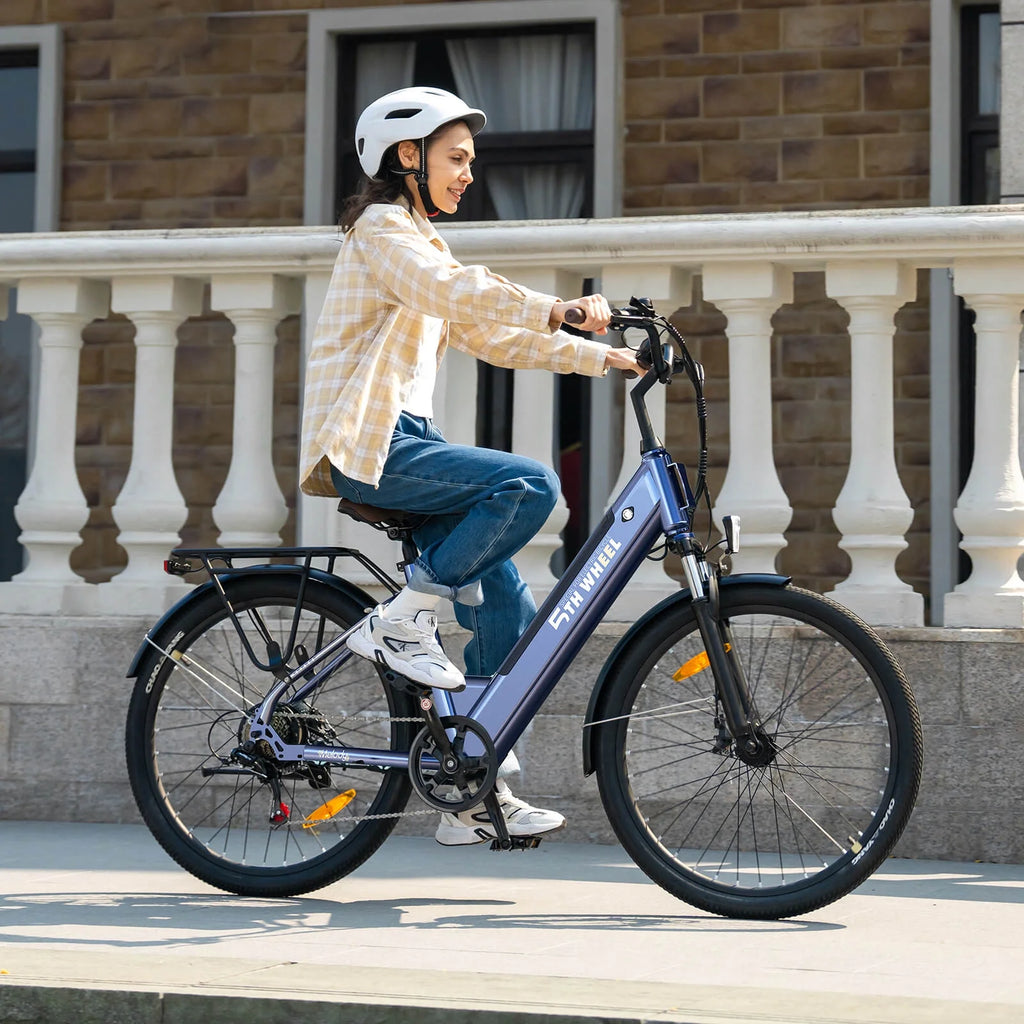 5TH WHEEL Electric Bike for Adult with 350W Motor, W18B 26" EBike with 36V 10.4Ah Removable Battery Ebike, Electric Bicycle with 7 Speed, UL2849