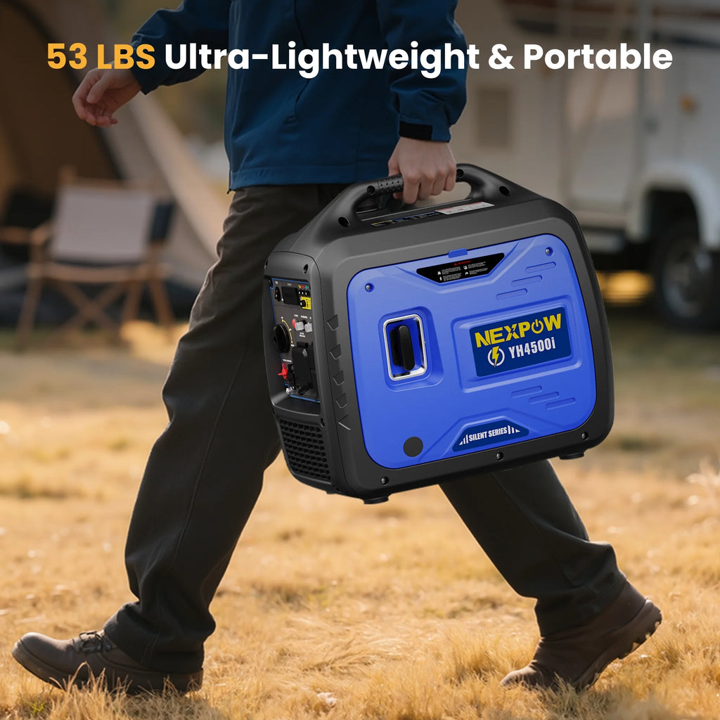 NEXPOW 2250W Portable Inverter Generator, Gasoline Power Quiet Lightweight for Backup Home & Camping, Eco-Mode Feature, Parallel Capability, EPA Compliant