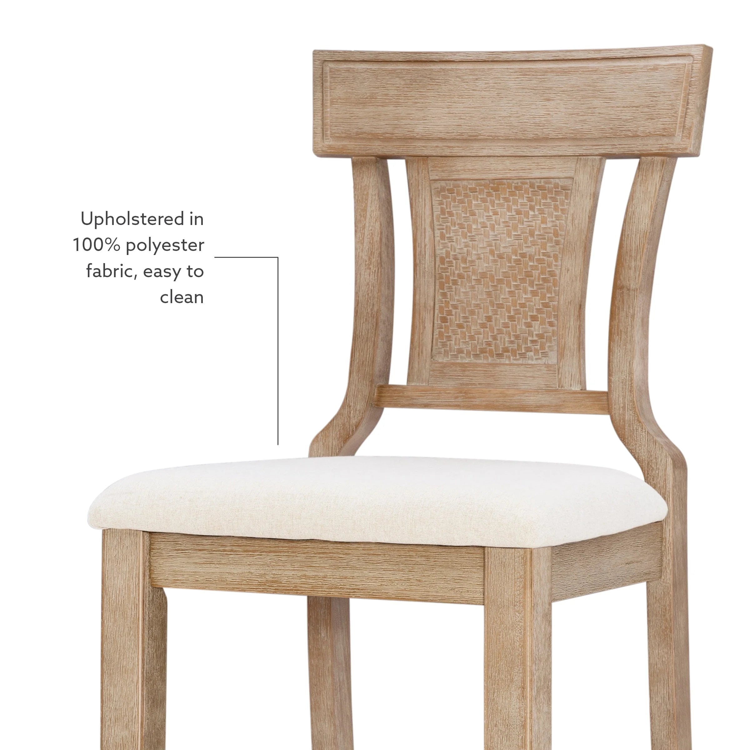Linon Rylan 30" Bar Stool, Rustic Brown Finish with Beige Fabric
