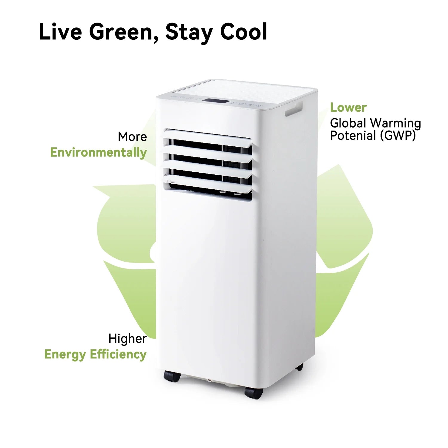 Bapipro 10,000 BTU Smart Portable AC - WiFi/Remote, 4-in-1 for 300 Sq.Ft, 24H Timer, Window Kit, ??55dB, ETL Certified