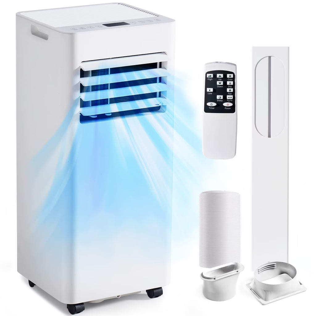 Bapipro 10,000 BTU Smart Portable AC - WiFi/Remote, 4-in-1 for 300 Sq.Ft, 24H Timer, Window Kit, ??55dB, ETL Certified