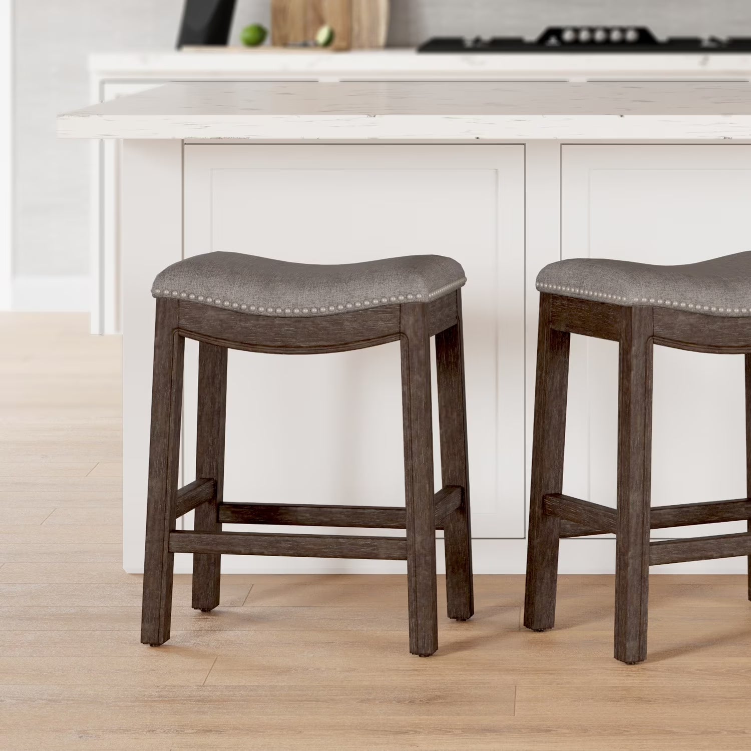 New Ridge Home Goods 26" Saddle Wood Counter Height Stool Weathered Natural