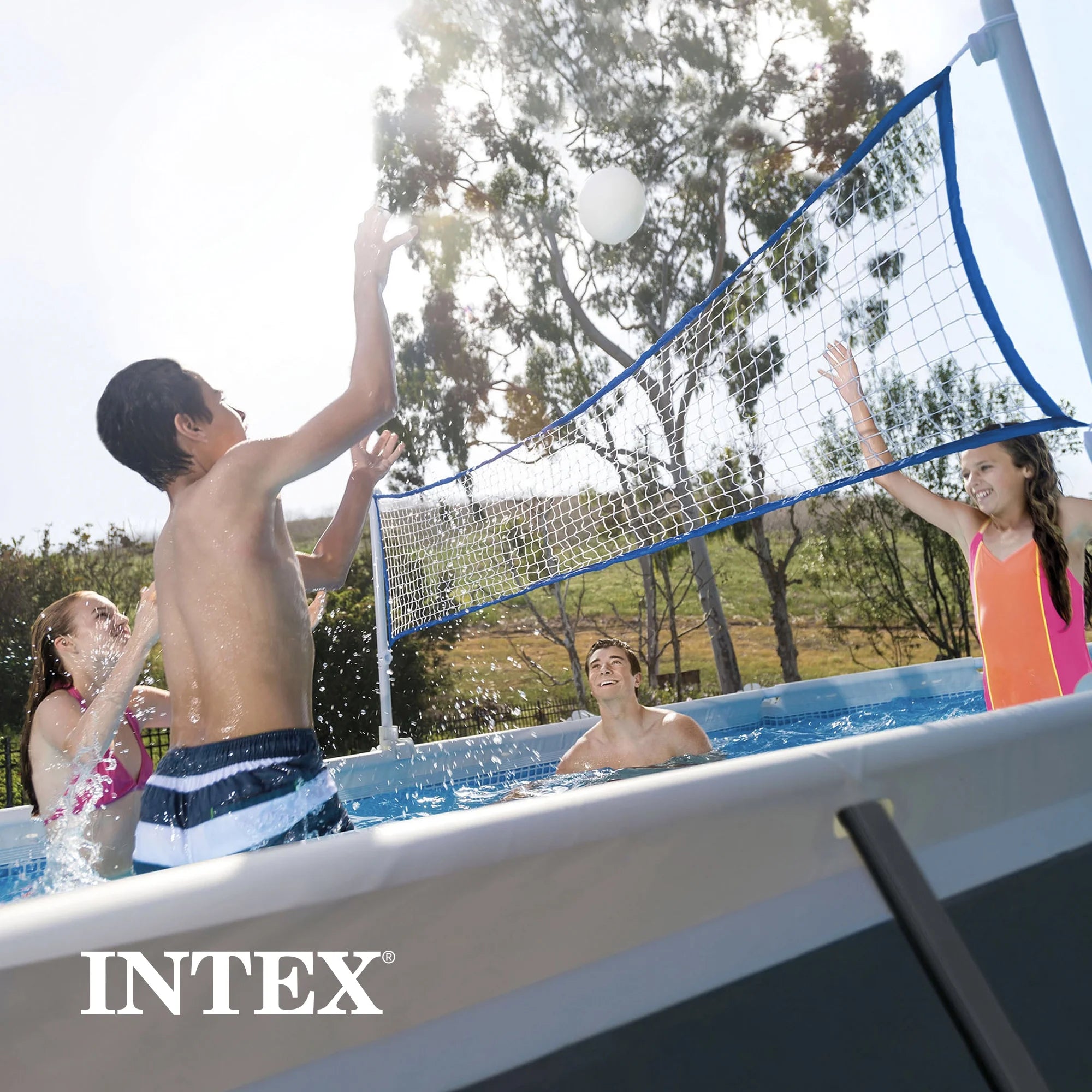 INTEX 24ft x 12ft x 52in Ultra XTR Above Ground Pool, Floats (2 Pack), & Inflatable Cooler