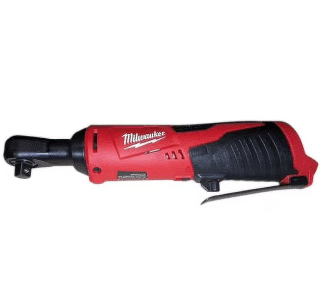 Milwaukee 2457-20 M12 Cordless 3/8" Ratchet ?C 35 ft-lbs Torque, 250 RPM, Low-Profile Head, Variable-Speed Trigger, Compact & Durable Design (Bare Tool)