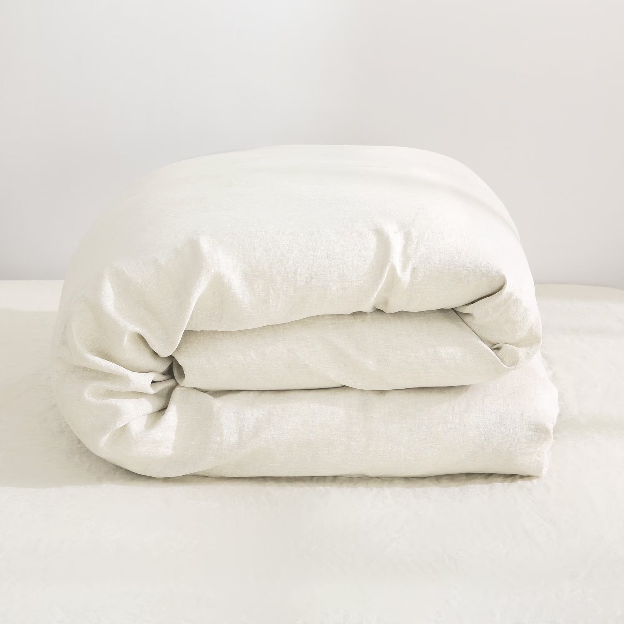 100% Pure Linen Duvet Cover with Button Closure and Corner Ties Soft & Breathable - Natural Full/Queen