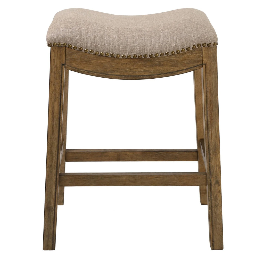 New Ridge Home Goods 26" Saddle Wood Counter Height Stool Weathered Natural