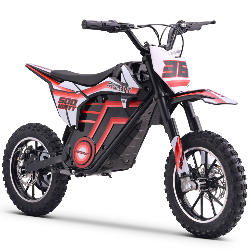 QEASET electric dirt bike, 500W kids dirt bike for Boys Girls Age 8-14, Blue