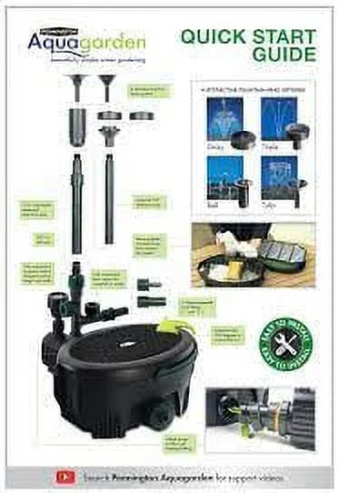 Pennington Aqua Garden All-in-One Kit 369-GPH Electric Submersible Pond Pump, Model# 100541845