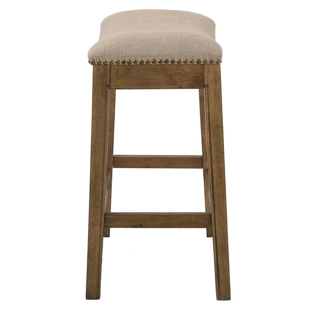 New Ridge Home Goods 26" Saddle Wood Counter Height Stool Weathered Natural