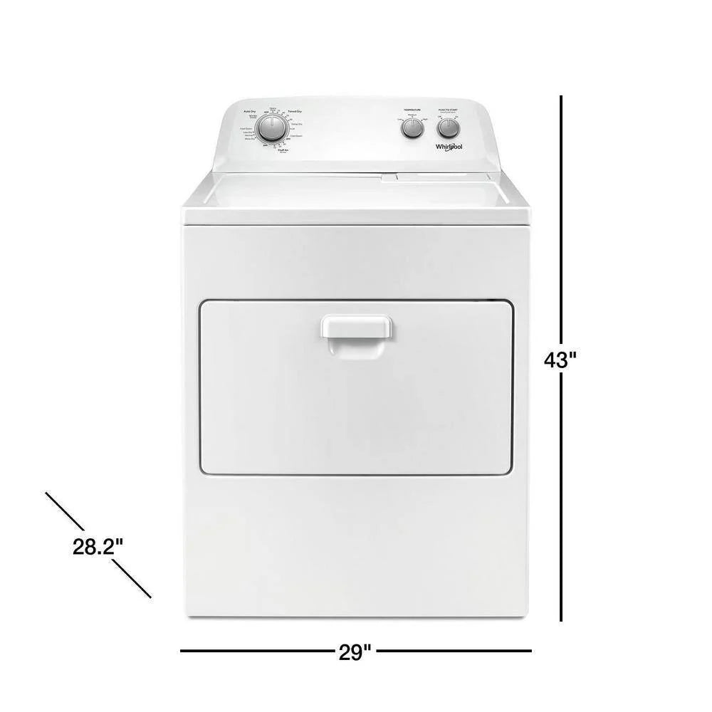 Whirlpool 7.0 cu. ft. electric clothes dryer, AutoDry™ system, Wrinkle Shield™, white (2025 model year)