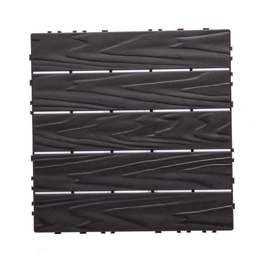 76-Pack Plastic Interlocking Deck Tiles - 68.80 Sq.Ft Outdoor Plastic Flooring Super Durable & Waterproof All-Weather Indoor/Outdoor