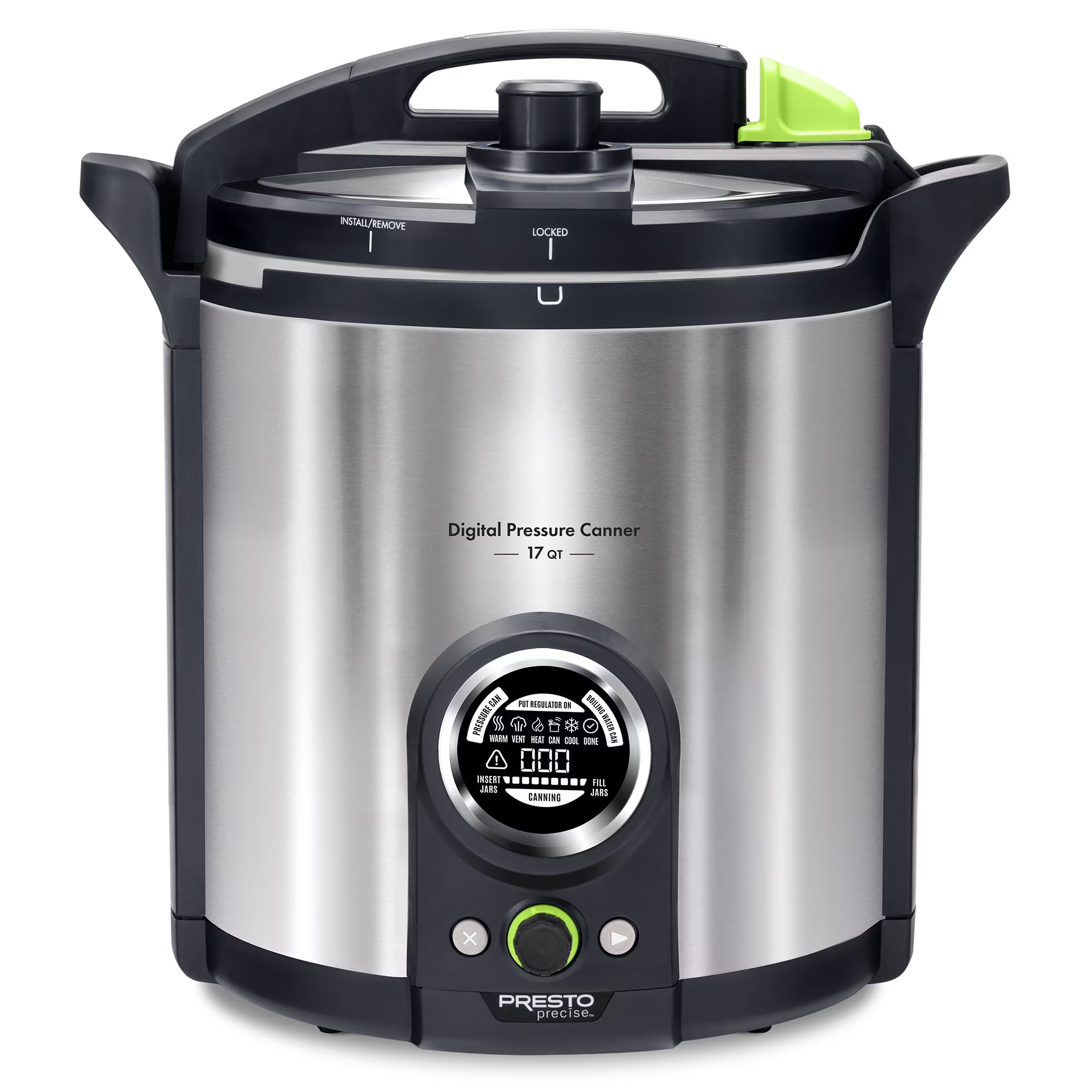Presto Precise 02152 17 Qt Stainless Steel Electric Pressure Canner, Silver