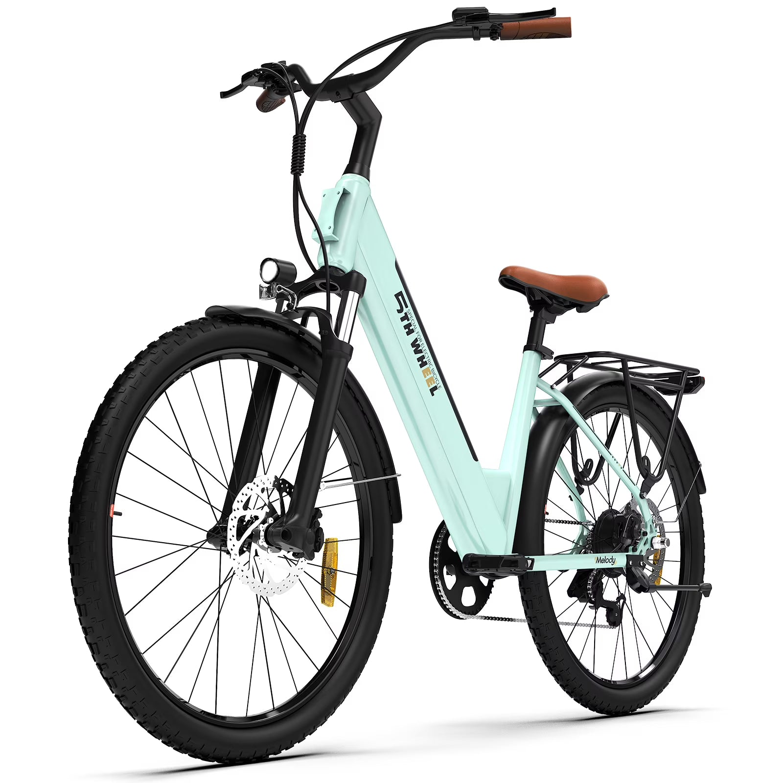 5TH WHEEL Electric Bike for Adult with 350W Motor, W18B 26" EBike with 36V 10.4Ah Removable Battery Ebike, Electric Bicycle with 7 Speed, UL2849