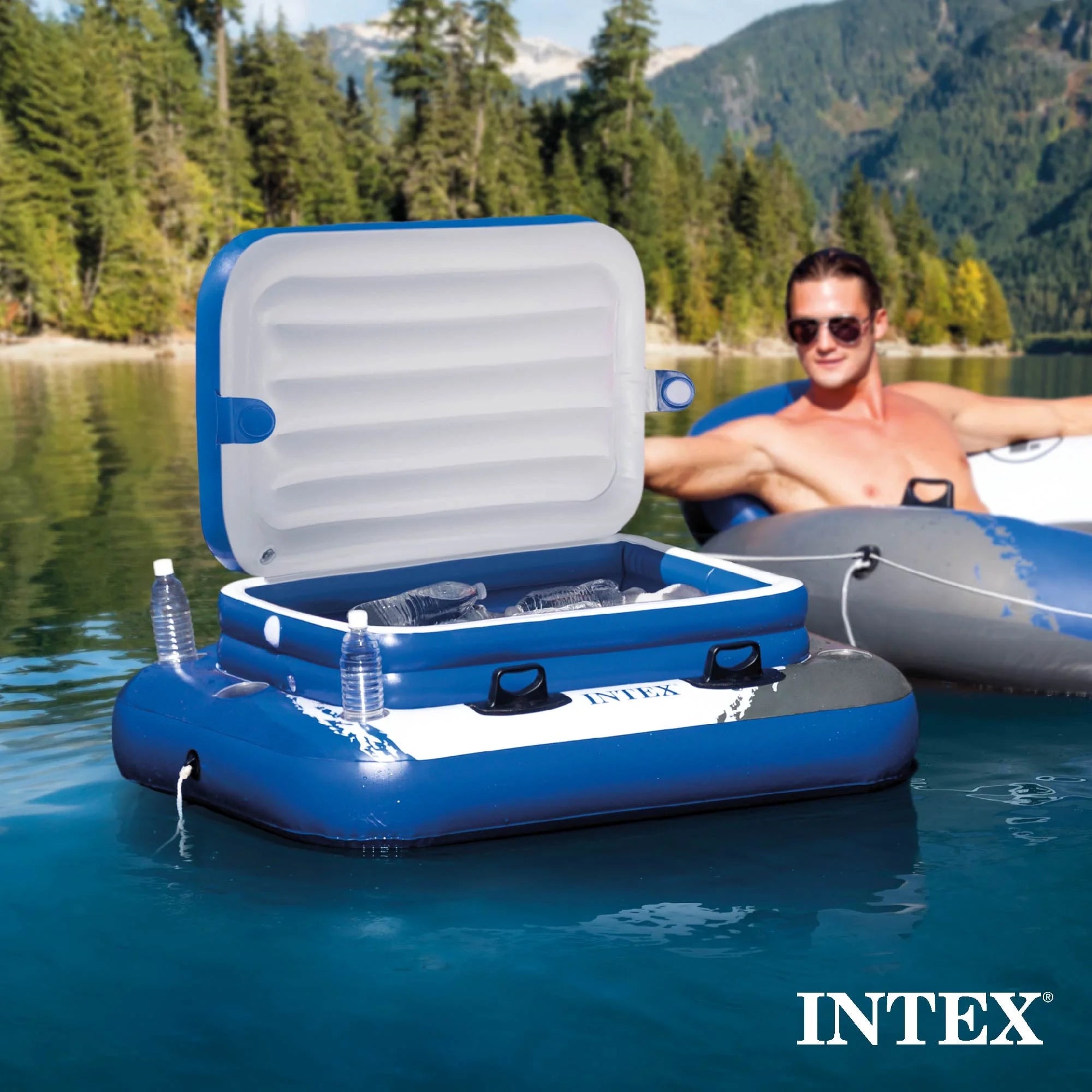 INTEX 24ft x 12ft x 52in Ultra XTR Above Ground Pool, Floats (2 Pack), & Inflatable Cooler