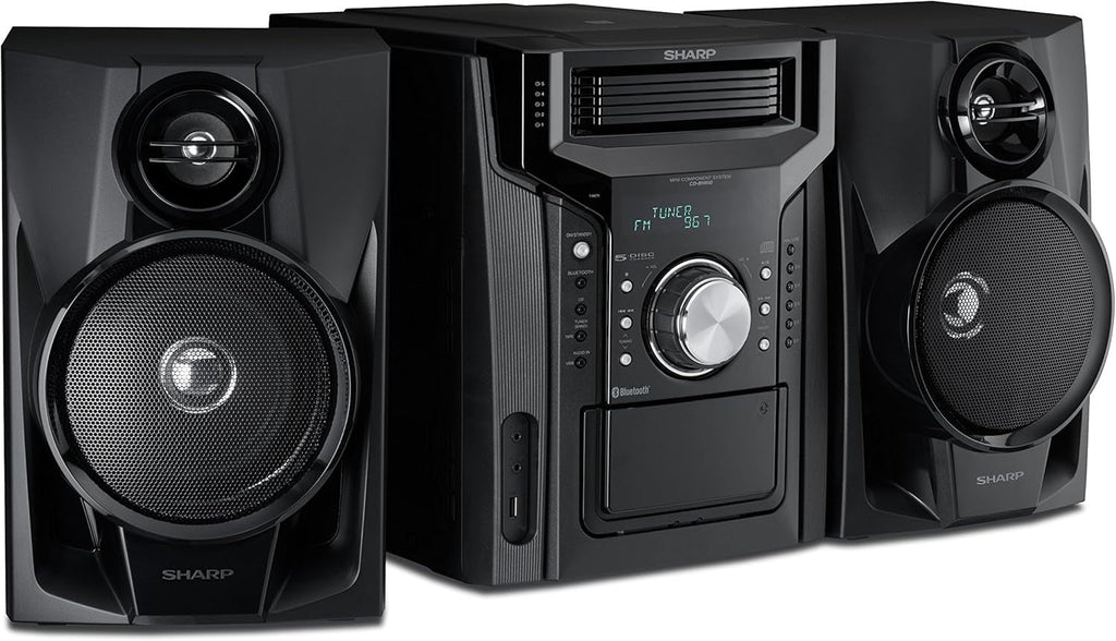 CD-BH950 240W 5-way mini bookshelf speaker system with cassette deck and Bluetooth
