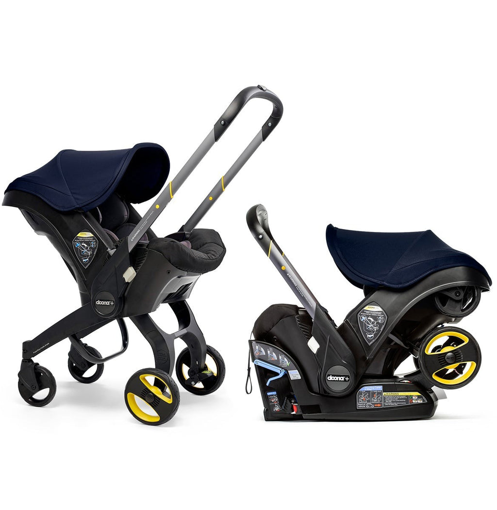 Stroller combination consisting of infant car seat and LATCH base (model year 2025) – Midnight Edition | From car to stroller in seconds, airplane-compatible, including accessory bag