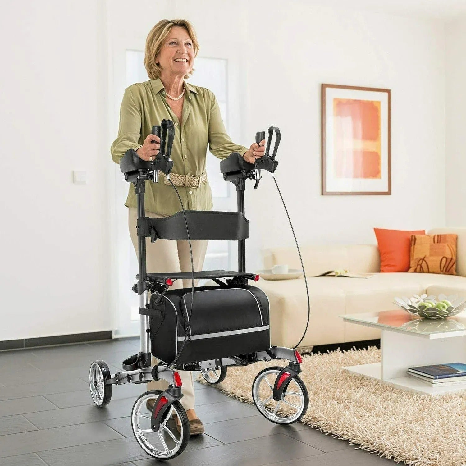 Heavy-duty rollator for seniors