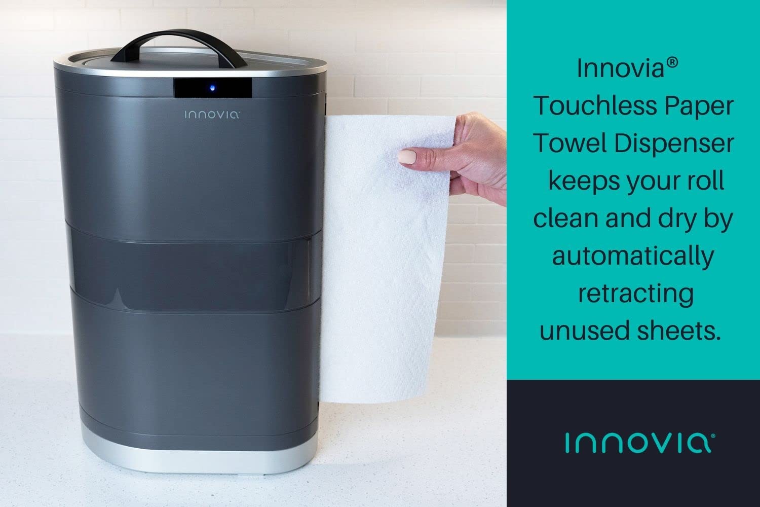 Innovia touchless paper towel dispenser for the worktop in white