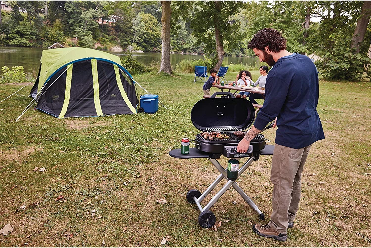 Coleman RoadTrip 285 Portable Stand Grill with Propane Gas Connection