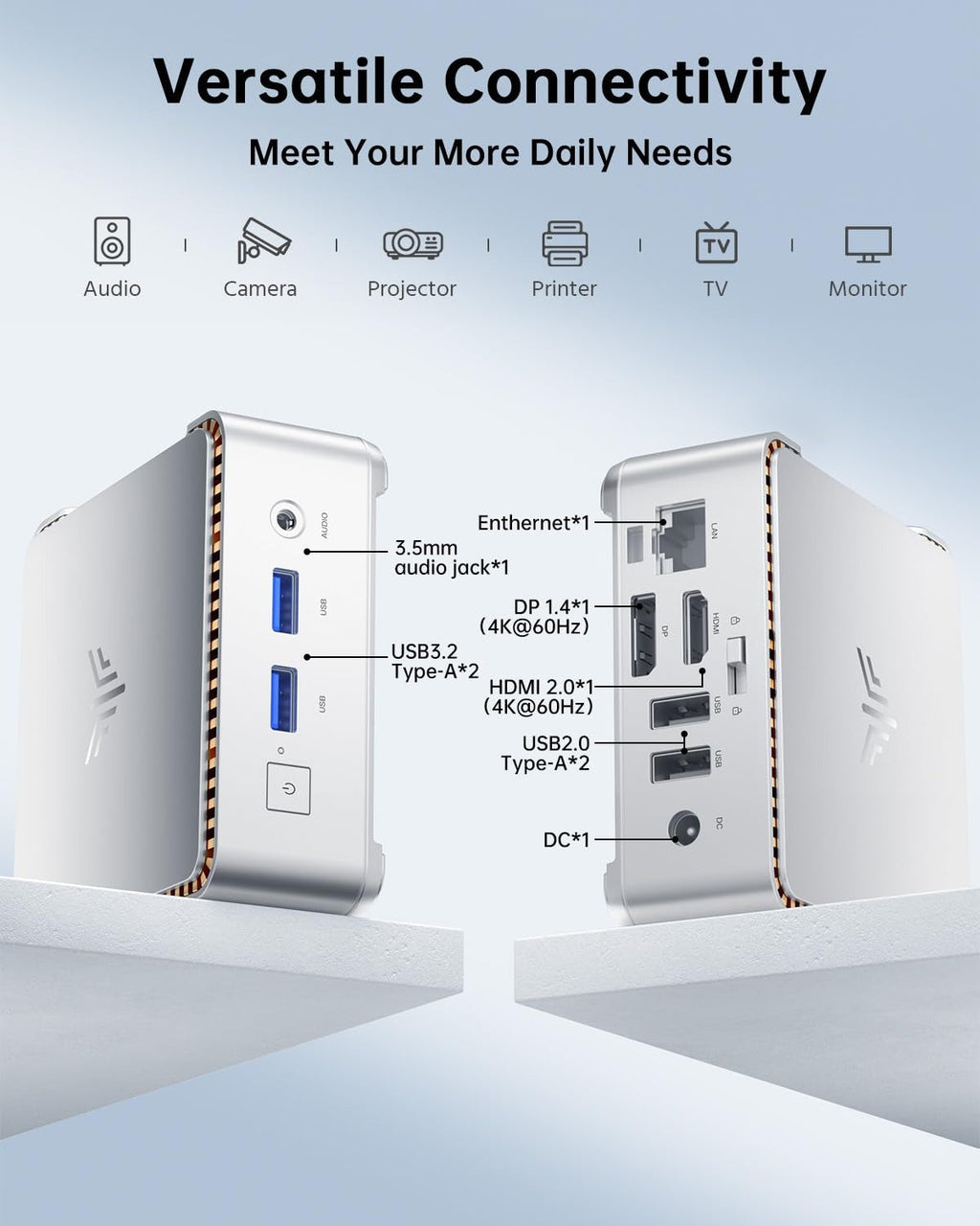 KAMRUI GK3Plus Mini PC, 16GB RAM, 512GB M.2 SSD Mini Computer