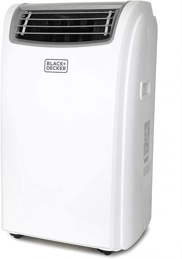 BLACK+DECKER Portable Air Conditioner with 14,000 BTU, Heating Function and Remote Control, White