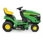 John Deere S100 ride-on lawnmower, 107 cm (42 inch) cutting width – 17.5 hp petrol hydrostatic drive